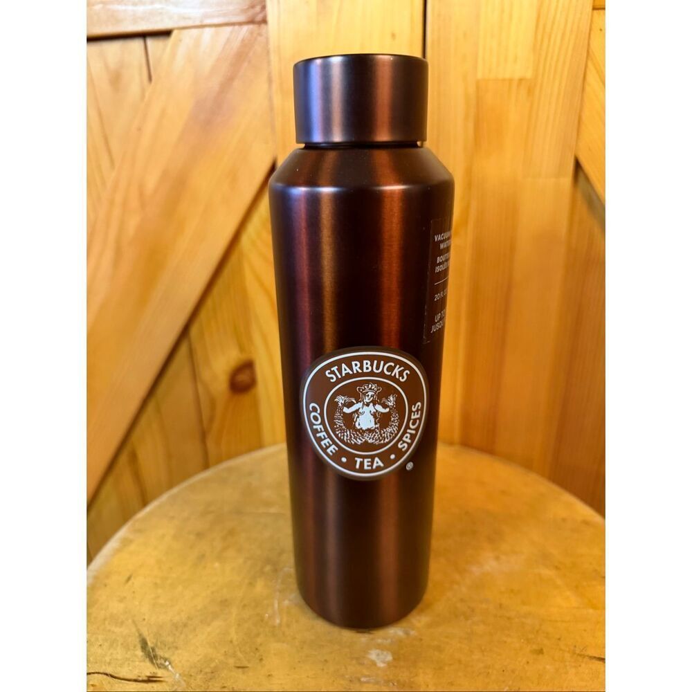 First Starbucks Pike Place Original Logo Stainless Water Bottle 24 Oz (6156)